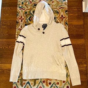 American Rag drawstring two-button hoodie